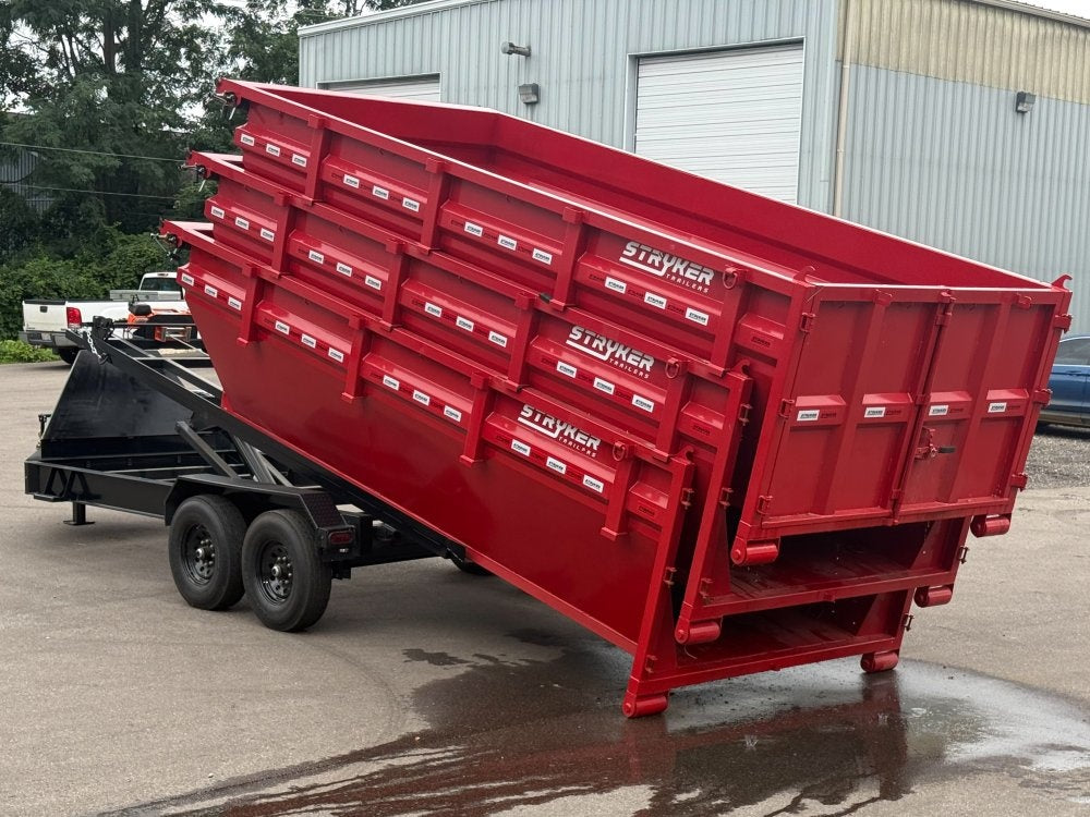 Stryker 16' BP Roll Off Bundle (2) 7k Axles + 3 Bins w/ 4' Walls - Roll Off Packages/16' Bumper Pull - Stryker Dealership Group