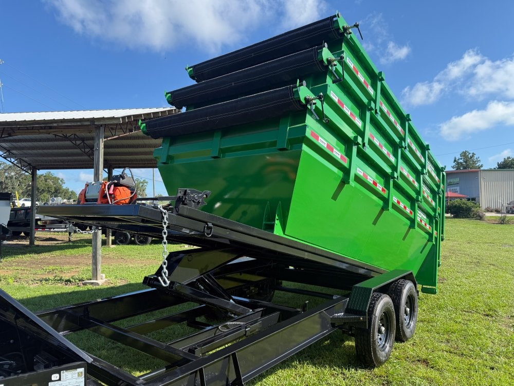 Stryker 16' BP Roll Off Bundle (2) 7k Axles + 3 Bins w/ 4' Walls - Roll Off Packages/16' Bumper Pull - Stryker Dealership Group