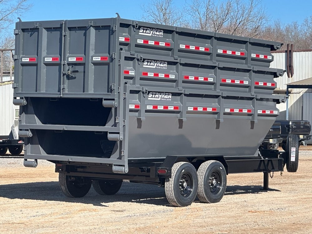 Stryker 16' BP Roll Off Bundle (2) 7k Axles + 3 Bins w/ 4' Walls - Roll Off Packages - Stryker Dealership Group