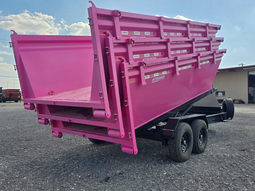 Stryker 16' BP Roll Off Bundle (2) 7k Axles + 3 Bins w/ 4' Walls - Roll Off Packages/RO 16' Bumper Pull - Stryker Dealership Group