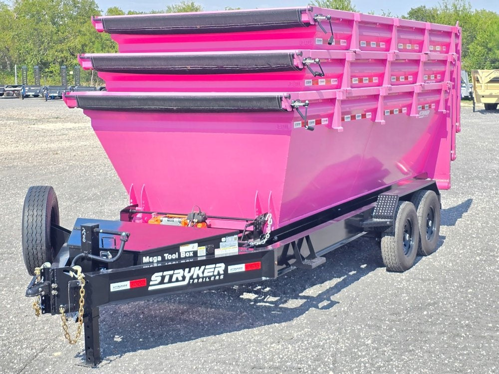 Stryker 16' BP Roll Off Bundle (2) 7k Axles + 3 Bins w/ 4' Walls - Roll Off Packages/RO 16' Bumper Pull - Stryker Dealership Group