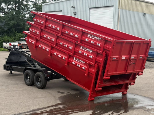 Stryker 16' BP Roll off Bundle (2) 7k Axles + 3 Bins w/ 4' Walls - Roll Off Packages/RO 16' Bumper Pull - Stryker Dealership Group