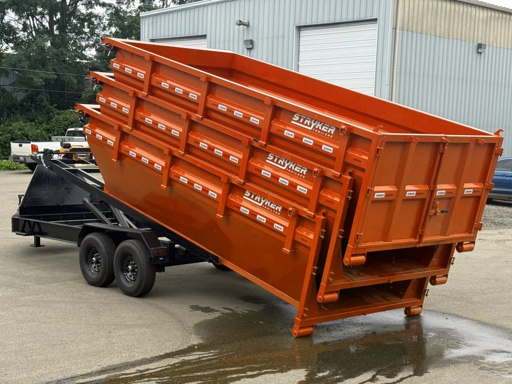 Stryker 16' BP Roll off Bundle (2) 7k Axles + 3 Bins w/ 4' Walls - Roll Off Packages/RO 16' Bumper Pull - Stryker Dealership Group