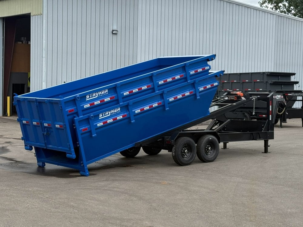 Stryker 16' GN Roll Off Bundle (2) 7k Axles + 2 Bins w/ 4' Walls - Roll Off Packages/16' Gooseneck - Stryker Dealership Group