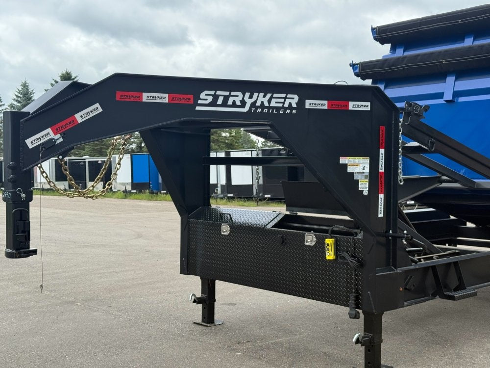 Stryker 16' GN Roll Off Bundle (2) 7k Axles + 2 Bins w/ 4' Walls - Roll Off Packages/16' Gooseneck - Stryker Dealership Group