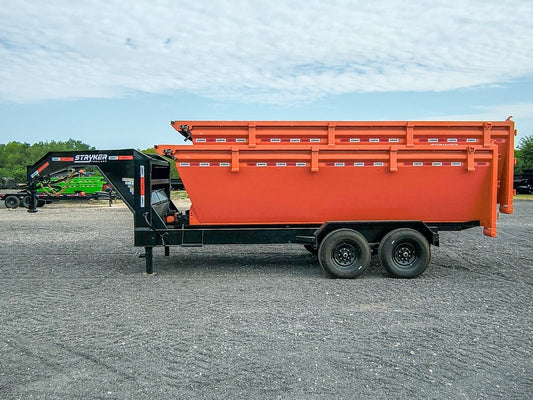 Stryker 16' GN Roll Off Bundle (2) 7k Axles + 2 Bins w/ 4' Walls - Roll Off Packages/16' Gooseneck - Stryker Dealership Group