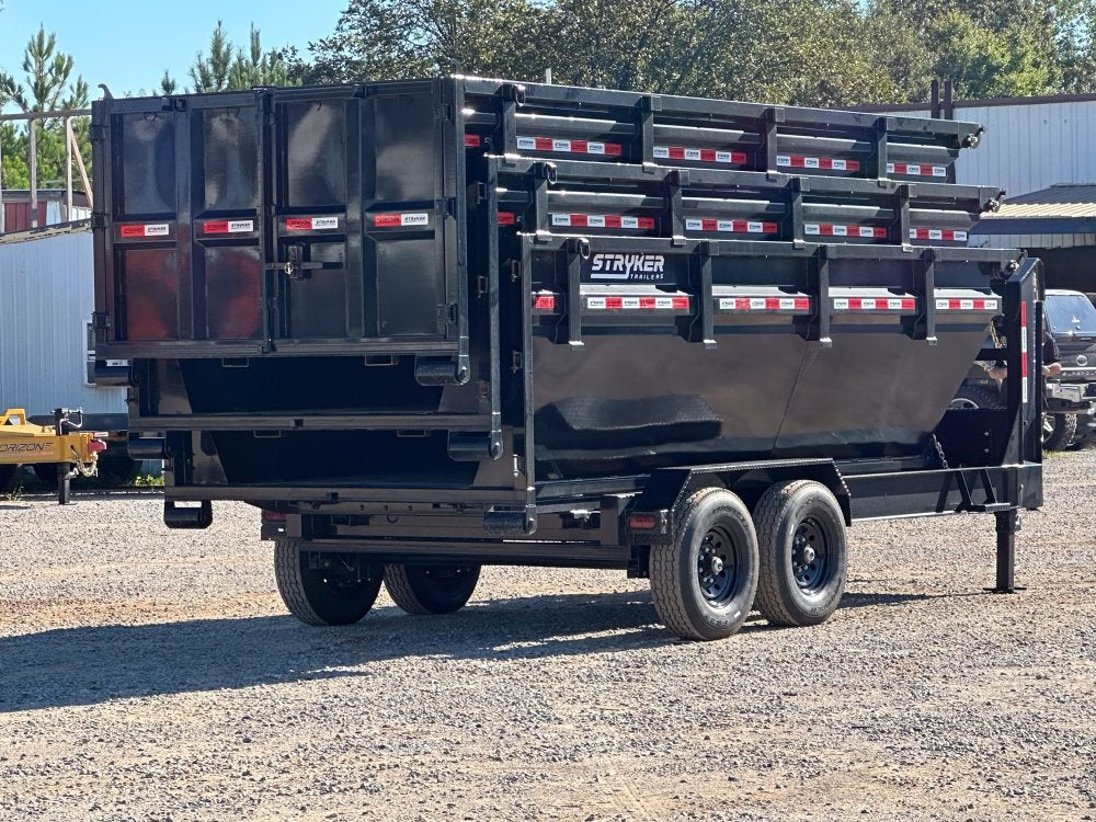 Stryker 16' GN Roll Off Bundle (2) 7k Axles + 2 Bins w/ 4' Walls - Roll Off Packages/16' Gooseneck - Stryker Dealership Group