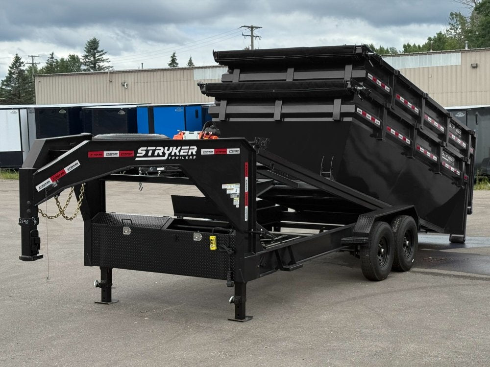 Stryker 16' GN Roll off Bundle (2) 7k Axles + 2 Bins w/ 4' Walls - Roll Off Packages/RO 16' Gooseneck - Stryker Dealership Group
