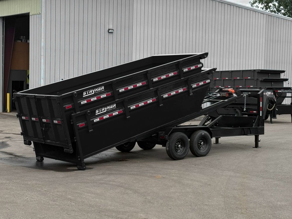 Stryker 16' GN Roll off Bundle (2) 7k Axles + 2 Bins w/ 4' Walls - Roll Off Packages/RO 16' Gooseneck - Stryker Dealership Group