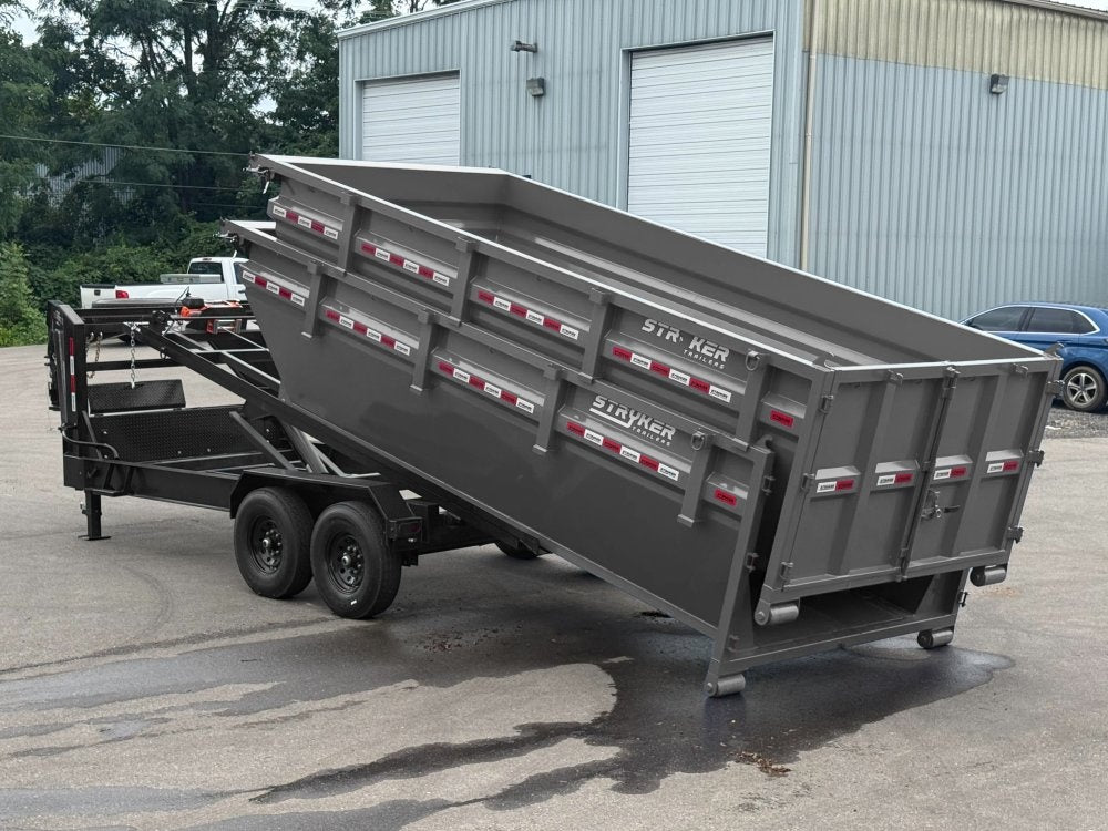 Stryker 16' GN Roll off Bundle (2) 7k Axles + 2 Bins w/ 4' Walls - Roll Off Packages/RO 16' Gooseneck - Stryker Dealership Group