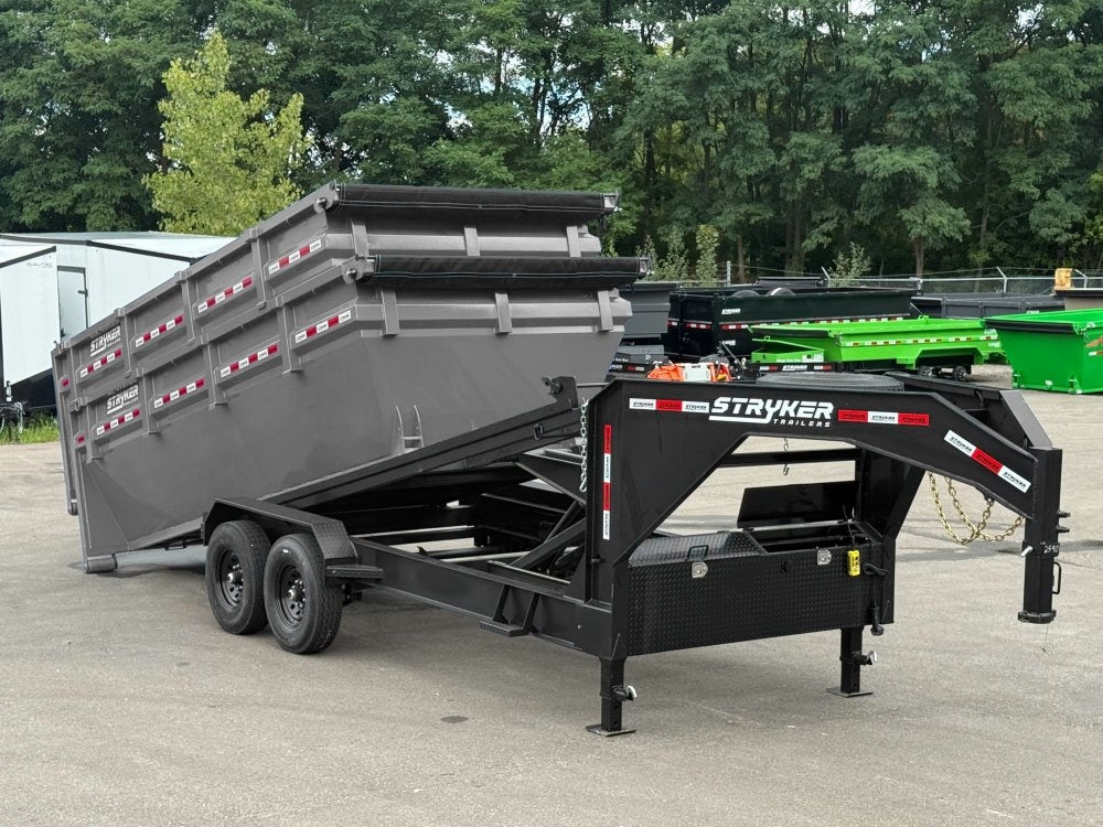 Stryker 16' GN Roll off Bundle (2) 7k Axles + 2 Bins w/ 4' Walls - Roll Off Packages/RO 16' Gooseneck - Stryker Dealership Group