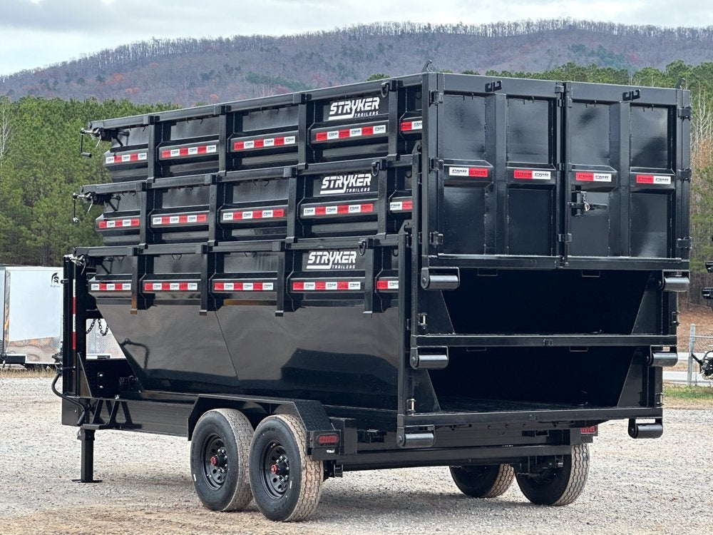 Stryker 16' GN Roll Off Bundle (2) 7k Axles + 3 Bins w/ 4' Walls - Roll Off Packages - Stryker Dealership Group