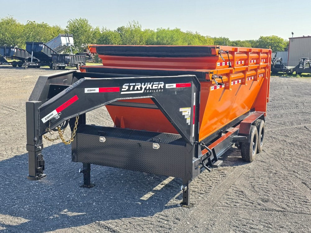 Stryker 16' GN Roll off Bundle (2) 8k Axles + 2 Bins w/ 4' Walls - Roll Off Packages/RO 16' Gooseneck - Stryker Dealership Group