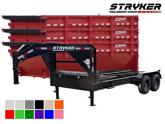 Stryker 16' GN Roll Off Bundle (2) 8k Axles + 3 Bins w/ 4' Walls - Roll Off Packages - Stryker Dealership Group