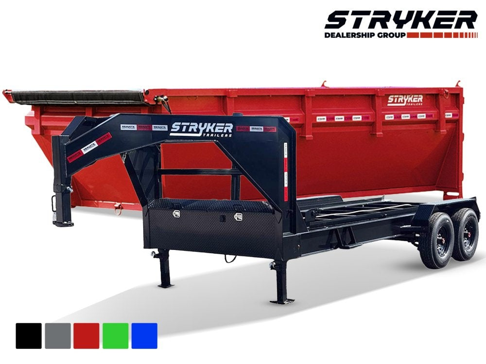 Stryker 16' GN Roll Off Bundle (2) 8k Axles + Bin 4' Walls - Roll Off Packages/RO 16' Gooseneck - Stryker Dealership Group