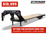 40' Stryker Gooseneck Hotshot Non-CDL Deckover Trailer Mega Ramps - (2) 8K Axles 624