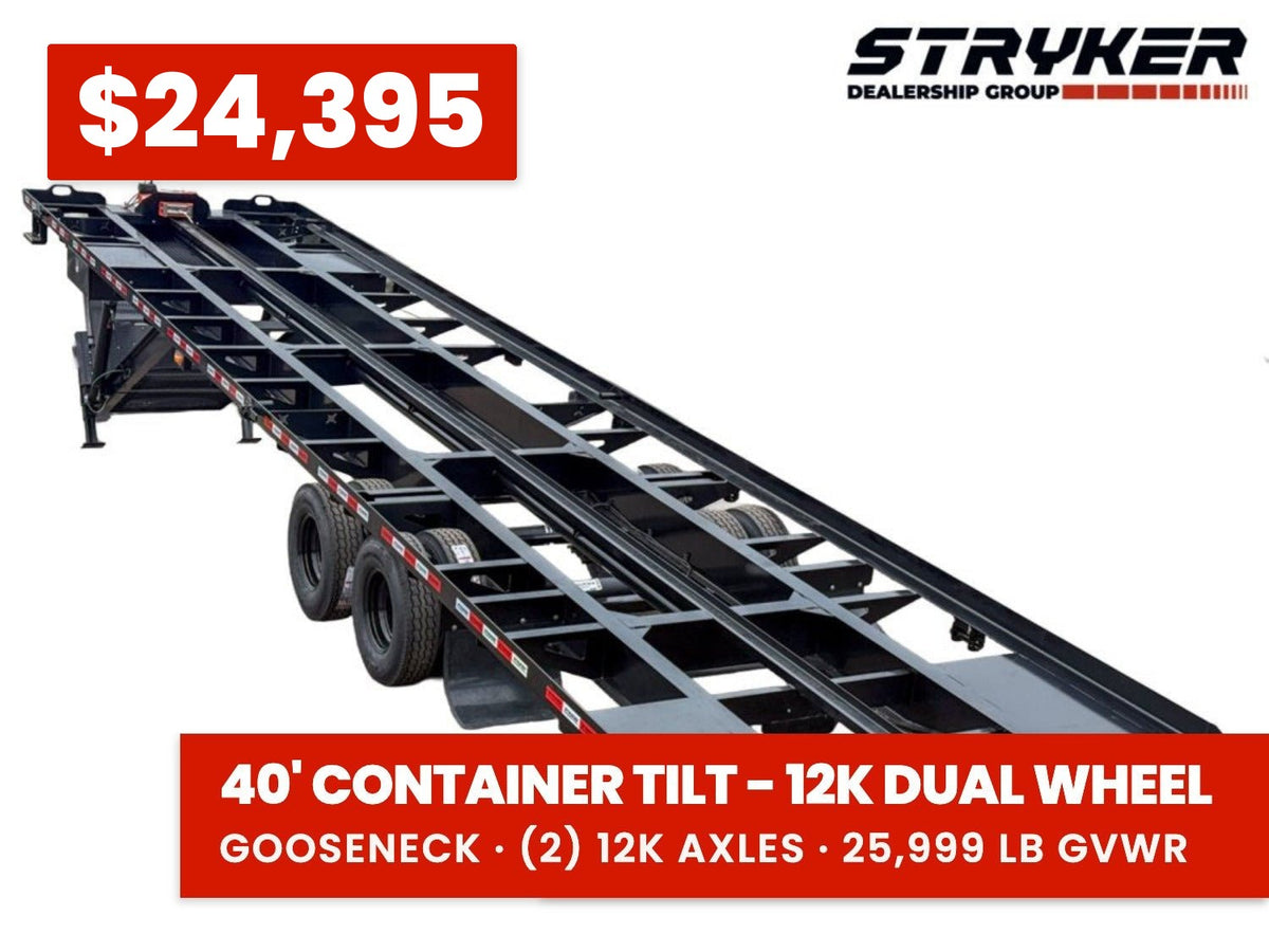 40' Stryker SCT Gooseneck Container Tilt Trailers - (2) 12K Axles 789