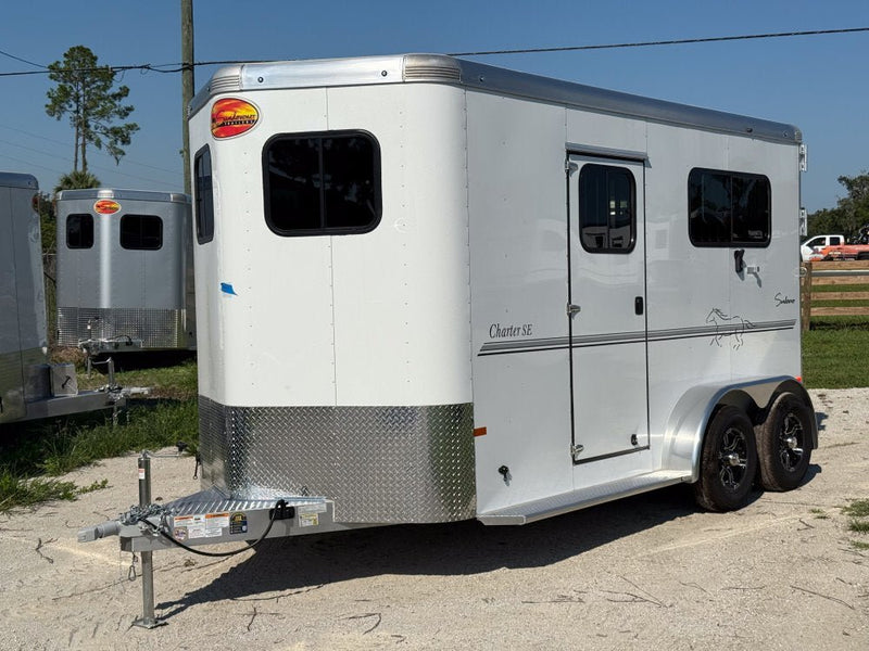 Sundowner 2 Horse Charter SE - White - (2) 3500lb Axles KC2674 - Stryker Dealership Group