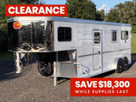 Sundowner Charter SE 2+1 Gooseneck Straight Load - White w/Stainless Nose (2) 5,200lb Axles - Side R KC1392 - Stryker Dealership Group