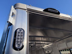 Sundowner Charter SE 2+1 Gooseneck Straight Load - White w/Stainless Nose (2) 5,200lb Axles - Side R KC1392 - Stryker Dealership Group