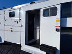 Sundowner Charter SE 2+1 Gooseneck Straight Load - White w/Stainless Nose (2) 5,200lb Axles - Side R KC1392 - Stryker Dealership Group