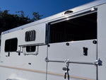 Sundowner Charter SE 2+1 Gooseneck Straight Load - White w/Stainless Nose (2) 5,200lb Axles - Side R KC1392 - Stryker Dealership Group