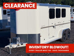 Sundowner Super Tack 3 Horse w/ Large Tack Room and Water Tank - White (2) 5,200lb Axles KC1359 - Stryker Dealership Group