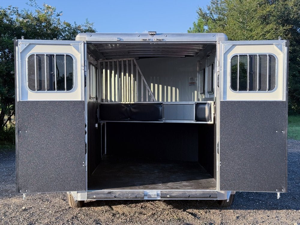 Sundowner Super Tack 3 Horse w/ Large Tack Room and Water Tank - White (2) 5,200lb Axles KC1359 - Stryker Dealership Group