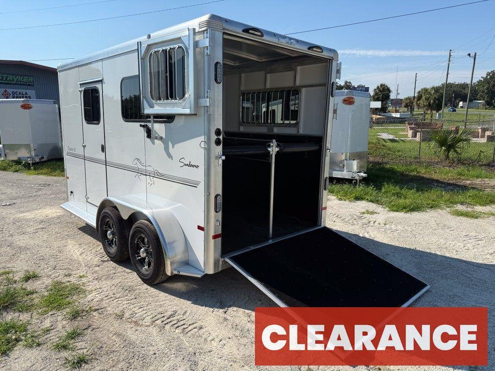 Sundowner 2 Horse Charter SE - White - (2) 3500lb Axles - 2 Horse - Horse Trailers - Stryker Dealership Group