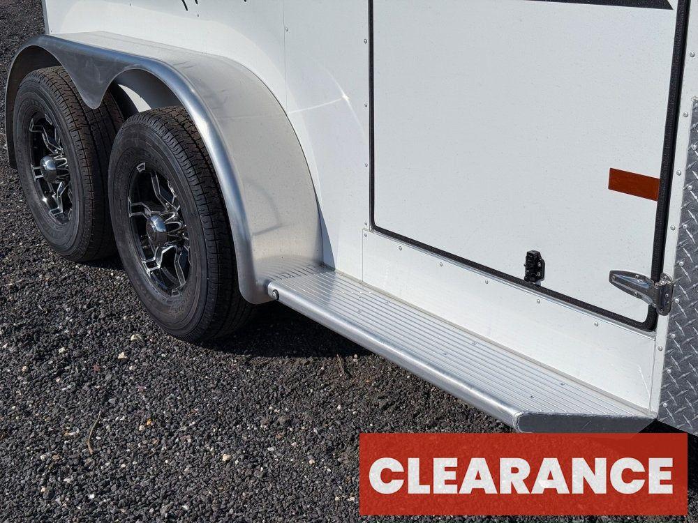 Sundowner 2 Horse Super Sport - White - Porch Lights - 2 Horse - Horse Trailers - Stryker Dealership Group