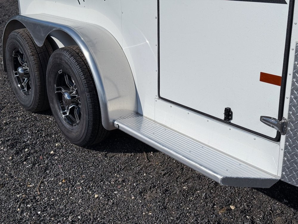 Sundowner 2 Horse Super Sport - White - Porch Lights - 2 Horse/Horse Trailers - Stryker Dealership Group