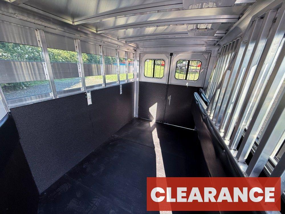 Sundowner 3 Horse Super Sport - Silver - Feed Door and Window - 3 Horse - Horse Trailers - Stryker Dealership Group