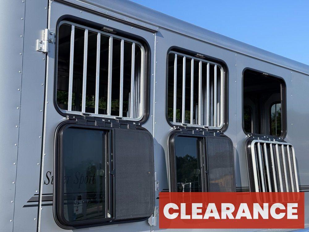Sundowner 3 Horse Super Sport - Silver - Feed Door and Window - 3 Horse - Horse Trailers - Stryker Dealership Group