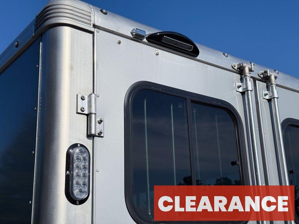 Sundowner 3 Horse Super Sport - Silver - Feed Door and Window - 3 Horse - Horse Trailers - Stryker Dealership Group