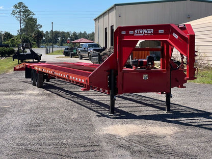 Utra Light 44' Car Trailer 2- 10k Axles  4"x15.5"x122" ramp holder With Winch 18 Ply Tires INV-2931 - Truck & Van Trailers - Stryker Dealership Group